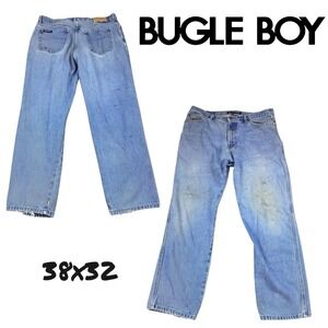 Vintage Bugle Boy 77 Jeans Carpenter Denim Straight Leg Men's 38x32 Y2K Skater